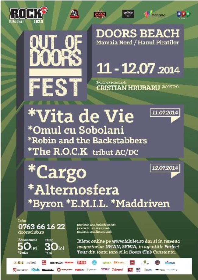 Out of Doors Fest la Constanta! Afla ce rockeri canta la malul marii